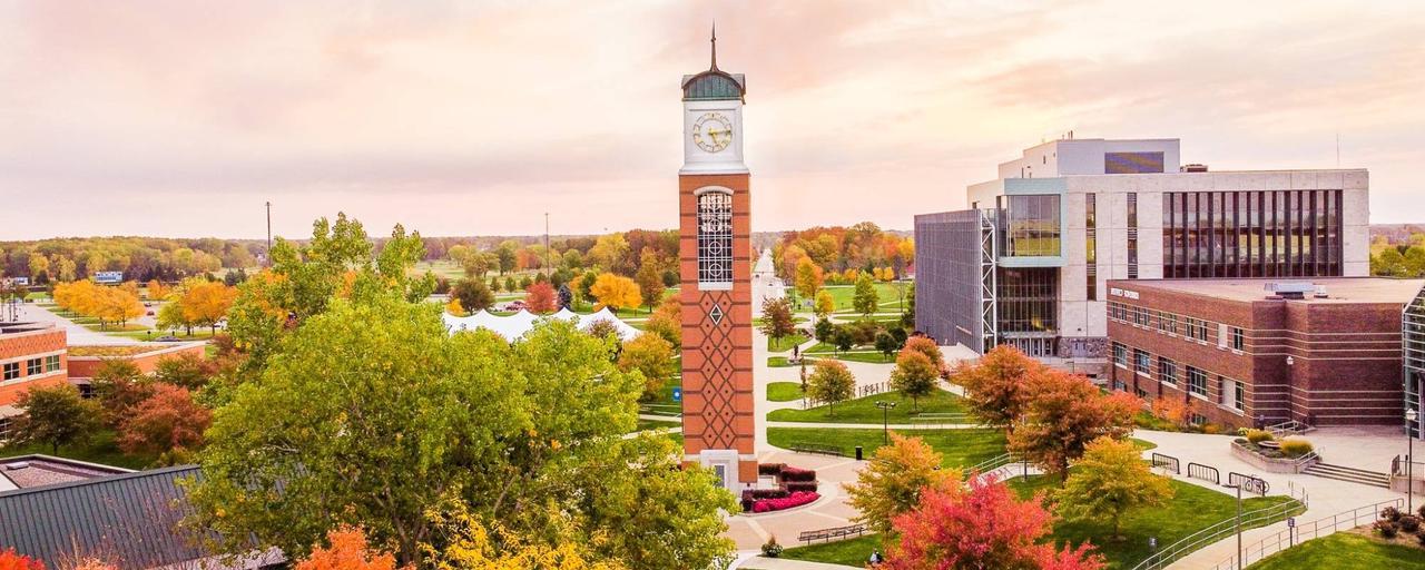 Fall Campus Clock Tower